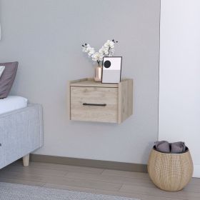 Floating Nightstand Calion, Bedroom, Light Gray