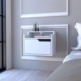 Floating Nightstand Chester, Bedroom, White