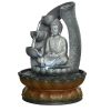 11 inche Buddha Fountain Fengshui Indoor Tabletop Decorative Waterfall Kit with Submersible Pump for Office and Home Decor