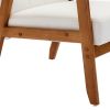 Leisure Chair with Solid Wood Armrest and Feet, Mid-Century Modern Accent chair, for Living Room Bedroom Studio chair