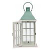 Noble House Scio Small Coastal Solid Candle Lantern Holders, Green