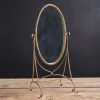 Antique Gold Oval Tabletop Mirror