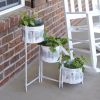 Three-Tier Folding Metal Plant Stand