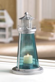 Blue Watch Tower Candle Lantern Lamp